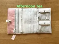 Afternoon Tea ドット柄 三つ折りポーチ ピンクのサムネイル