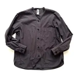 MHL マーガレットハウエル コットン ノーカラー 長袖 シャツ 2023