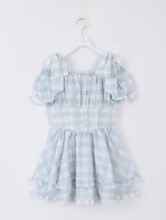 evelyn リボンカーデセットワンピース アイスグレイ 水色 - メルカリ