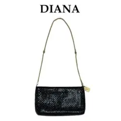 【極美品】 ダイアナ　メッシュ　トート　ショルダー　バッグ　スカーフ　ブラック 極美品】 ダイアナ メッシュ トート ショルダー バッグ スカーフ