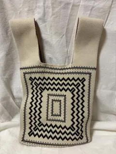 美品✨マルシェバック　ニットバッグ　大容量