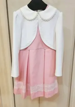 アリサナ フォーマルワンピース ボレロ 3点セット 130 入学 卒業 ピンク