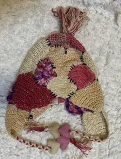 【最終値下げ】ブーフーウーパッチワークデザイン ニット帽