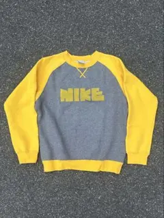 NIKE ナイキ　ゴツナイキ　ワッペンロゴ　スウェット　トレーナー　黄色　L NIKE ナイキ ゴツナイキ ワッペンロゴ スウェット トレーナー 黄色 L