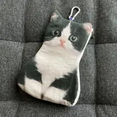 ハンドメイド ☆ 猫ポーチ ハチワレ