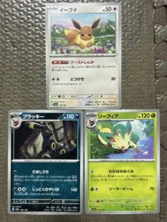 イーブイ ブラッキー リーフィア カードセット