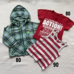 子供服　キッズ　トップス3点セット　80〜90cm