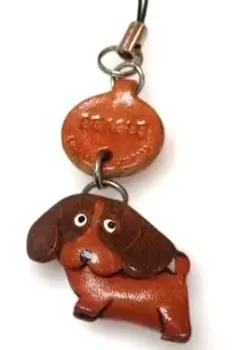 犬型レザーストラップ 携帯アクセサリー ビーグル