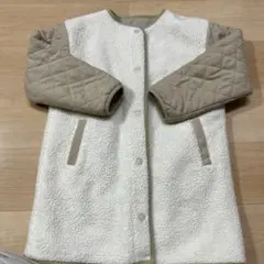 ボアキルティングロングジャケット