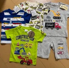 ベビー　Tシャツ　90 のりもの　車　ズボン　トミカ　保育園　まとめ売り