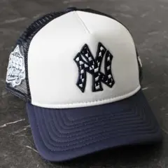 海外モデル NEW ERA NY ヤンキース メッシュキャップ チェッカー