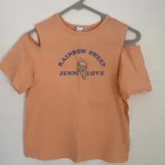 JENNI オフショルダー Tシャツ オレンジのサムネイル