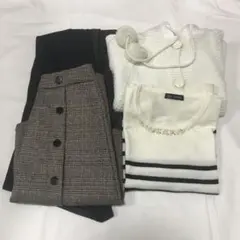 レディース 洋服　4点セット　トップス　ポンチョ　スカート