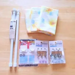 ボックスカーテンセット 9点 まとめ売り 花柄 夏 目隠し 小窓 インテリアのサムネイル
