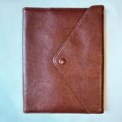 Brown synthetic leather notebook cover for household account books, stationery, planners, and diaries.