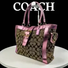 美品✨ COACH コーチ トートバッグ 肩掛け y2k シグネチャー