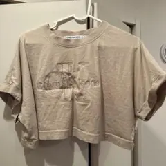 Calvin Klein Jeans クロップドTシャツ M ベージュ