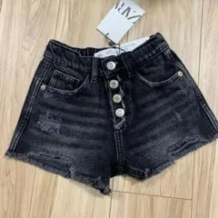 新品　ZARA kids ザラ ダメージ　デニム　ショートパンツ　116