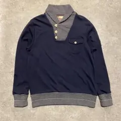 00's vintage　Sting ショールカラー スウェット ネイビーのサムネイル