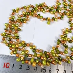 まとめ売り＊淡水真珠＊マルチカラーパール＊クレオパトラ3本セットa13