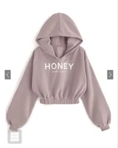 GRL ロゴ刺繍裏起毛ショート丈トップス［pm316］