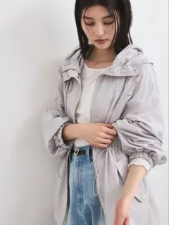 新品VIS撥水/花粉ガードウエストドロストマウンテンパーカー スプリングコート①