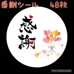 【TH12】サンキューシール 感謝 お礼 プチギフト48枚のサムネイル