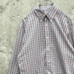 H*K様 ブルックスブラザーズ　チェックシャツ　刺繍ロゴ　長袖　BD　古着　ホワ