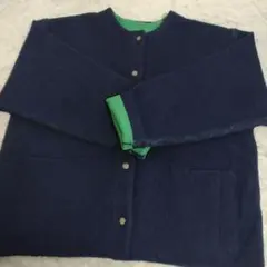 FREAK'S STORE 裏配色 スナップ ニット カーディガン