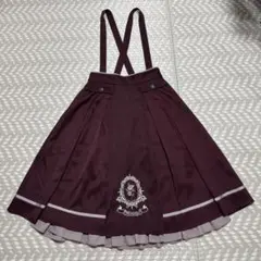 【axes femme POETIQUE】サス付きバラ刺繍スカート　ボルドーのサムネイル