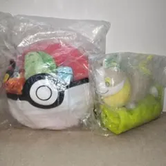 ポケモン ぬいぐるみつきゲームクッション／ぬいぐるみ付き ブランケット 2点
