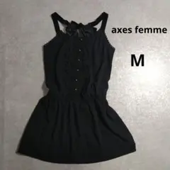 axes femme　地雷系　ゴスロリ　小悪魔　キャミワンピース　ブラック　M