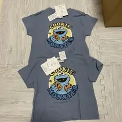 セサミストリート クッキーモンスター Tシャツ 80cm 2枚セット　双子のサムネイル