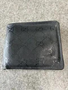 GUCCI 二つ折り財布 GG柄 ブラックのサムネイル