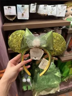 香港　海外　ディズニー　カチューシャ ティンカーベル