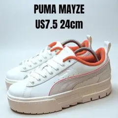 PUMA MAYZE プーマ メイズ 24cm 厚底スニーカー ホワイト