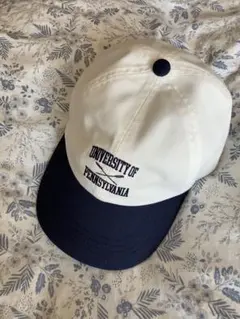 【新品】キャップ　ホワイト×ネイビーのサムネイル