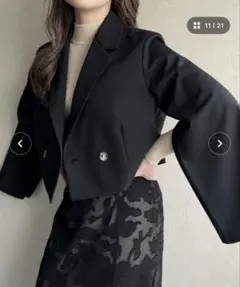 【値下げしました】☆JUNOAH☆ショート丈テーラードジャケット