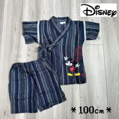 ディズニー　ミッキー　甚平 ネイビー　子供服　夏服　お祭り　男の子　キャラクター