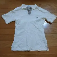 Burberrysバーバリー 半袖ポロシャツLクリームイエロー