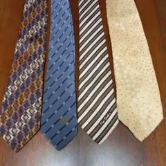 ⑪中古ネクタイ　４本セット（DURBAN, LONGCHAMP, Armani）のサムネイル