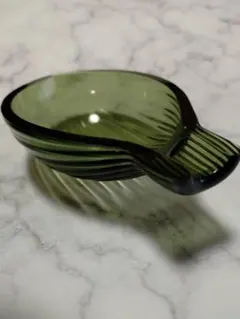 スガハラ sghr グリーン葉型ガラスボウル