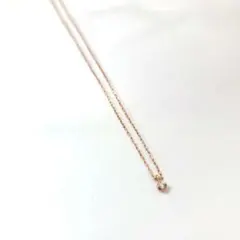 4℃ K10 ピンクゴールド ネックレス シンプル 華奢 上品 40㎝