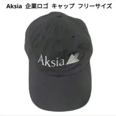 Aksia 企業ロゴ キャップ フリーサイズ ネイビー