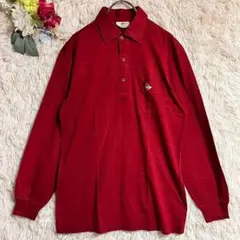 【ダンロップ】L 長袖ポロシャツ 胸ポケット ロゴ レッド ゴルフ 普段着のサムネイル