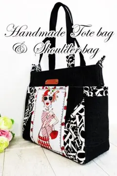 チューリップバック　薔薇柄❣️ ハンドメイド❣️ トートバッグ ゴブランローズ お稽古バッグ レガートローズ