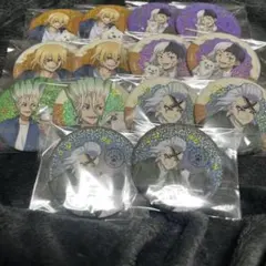 Dr.stone 缶バッジセット　石神千空&Dr.ゼノ&七海龍水&あさぎりゲン
