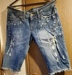 【美品】トルネードマート/インディゴ　ショートパンツのサムネイル