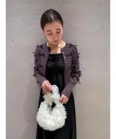 SNIDEL リボンモチーフカーディガン