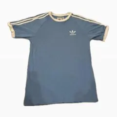 adidas 3ストライプ Tシャツ L ライトブルー
